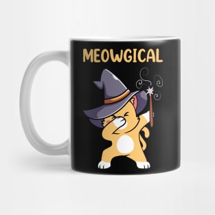 Cat Meowgical Dabbing Halloween Mug